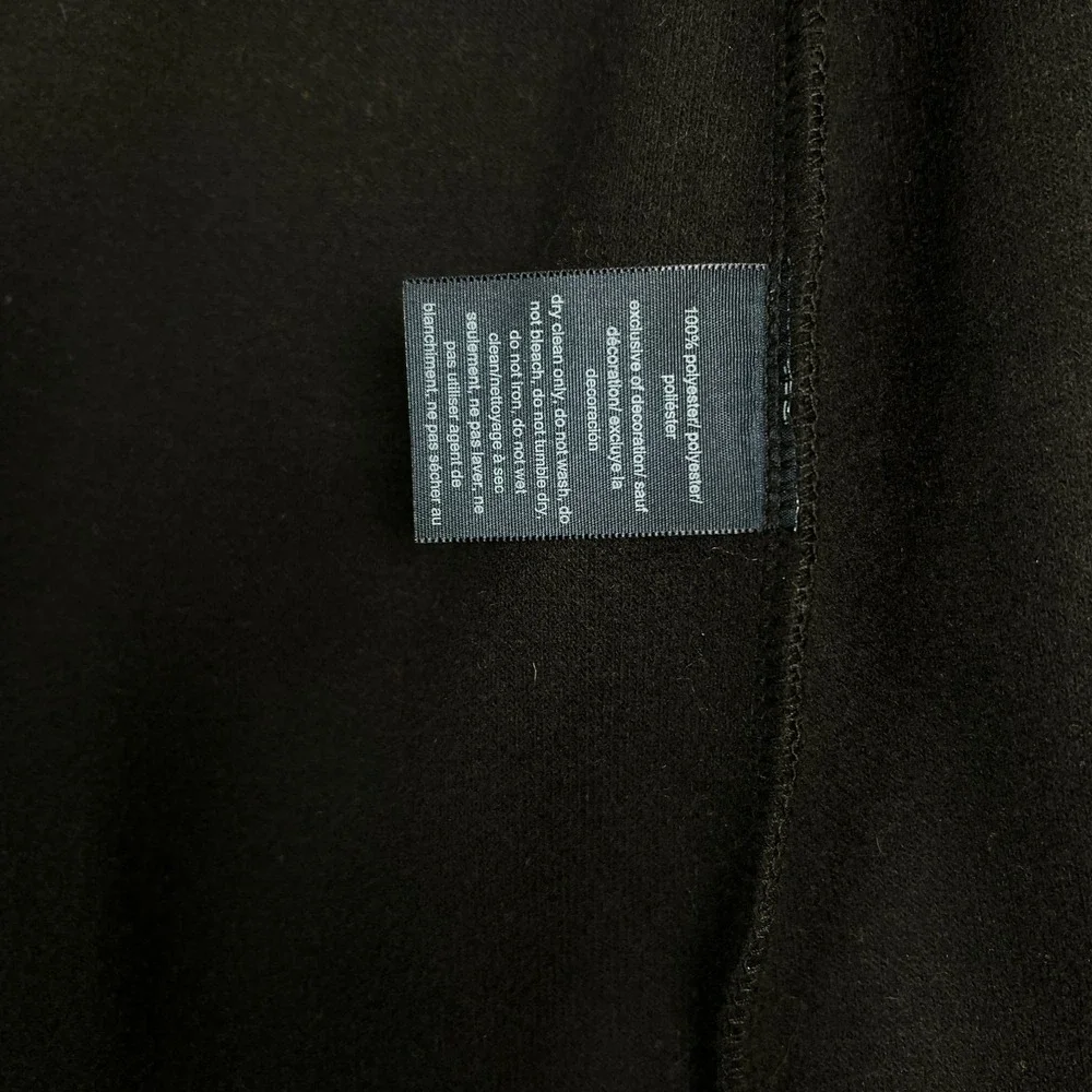 Tommy Hilfiger Womens Black Military Band Double Breasted Open Coat Jacket Large